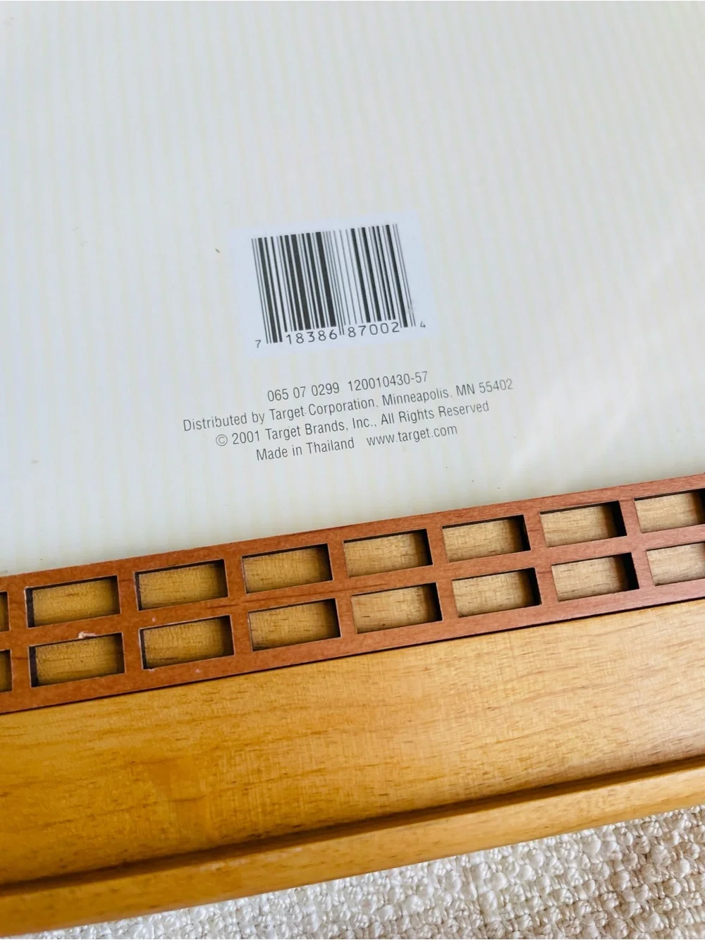 Wood Picture Frame with Decorative Inlay Light Honey Fits 8x10
